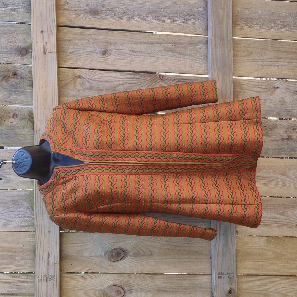Jon McCauley 1960s Retro Vintage Braided Zip Tunic